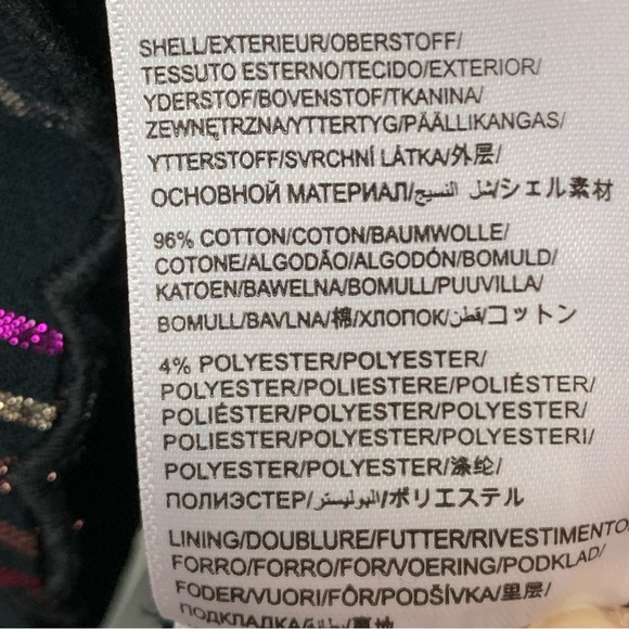 Farm Rio Lurex Stripes Mini Dress size L metallic thread festive - Picture 13 of 16